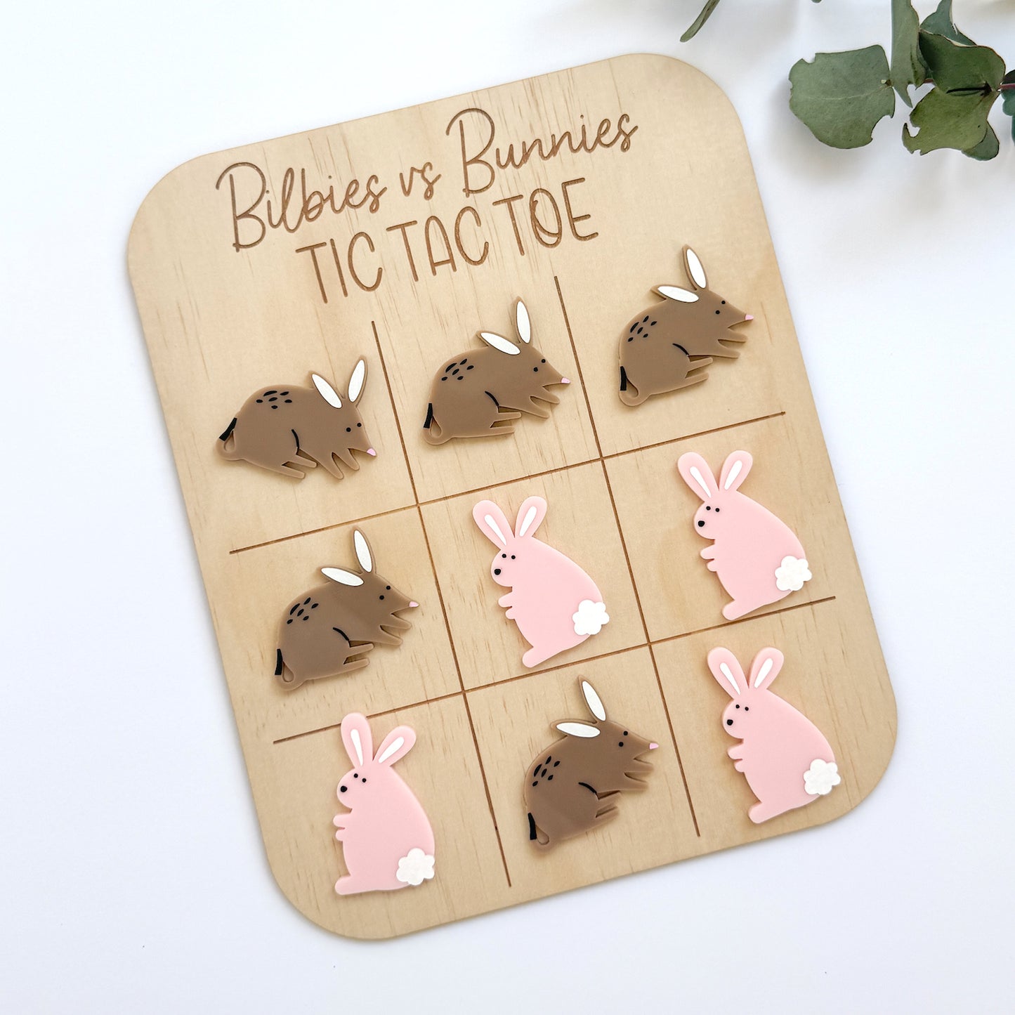 Easter Tic-Tac-Toe - Bilbies vs Bunnies-Bandicute