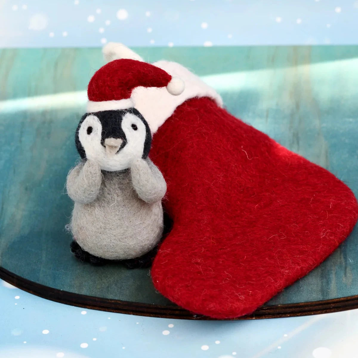 Felt Penguin in Stocking Toy-Bandicute