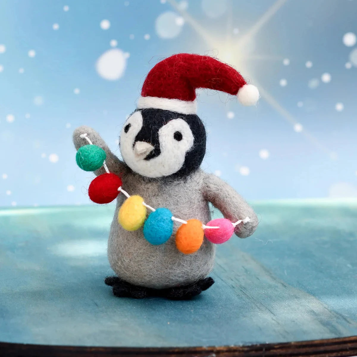 Felt Penguin with Festoon Light Bulbs Toy-Bandicute