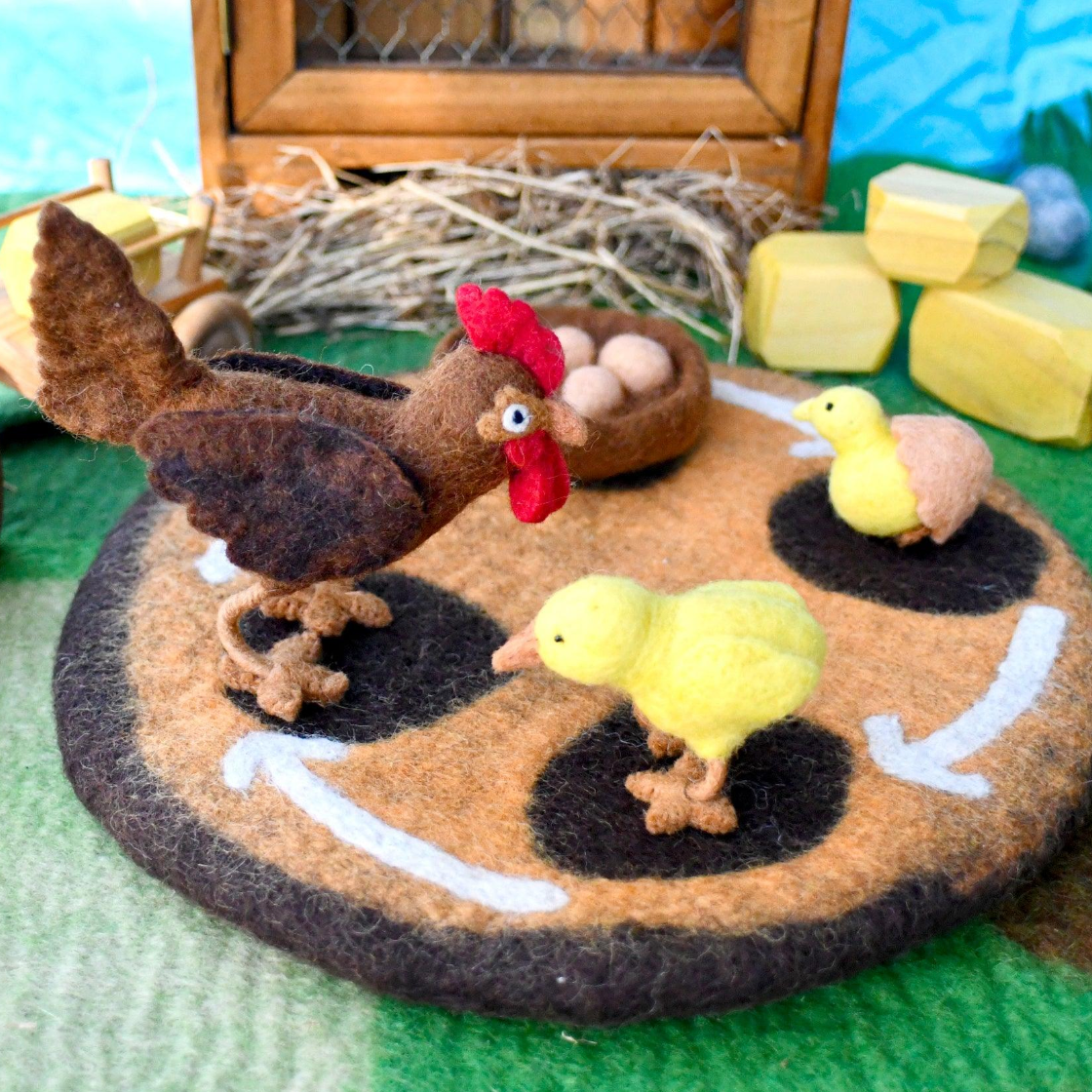 Felt Life Cycle of a Chicken Toy-Bandicute