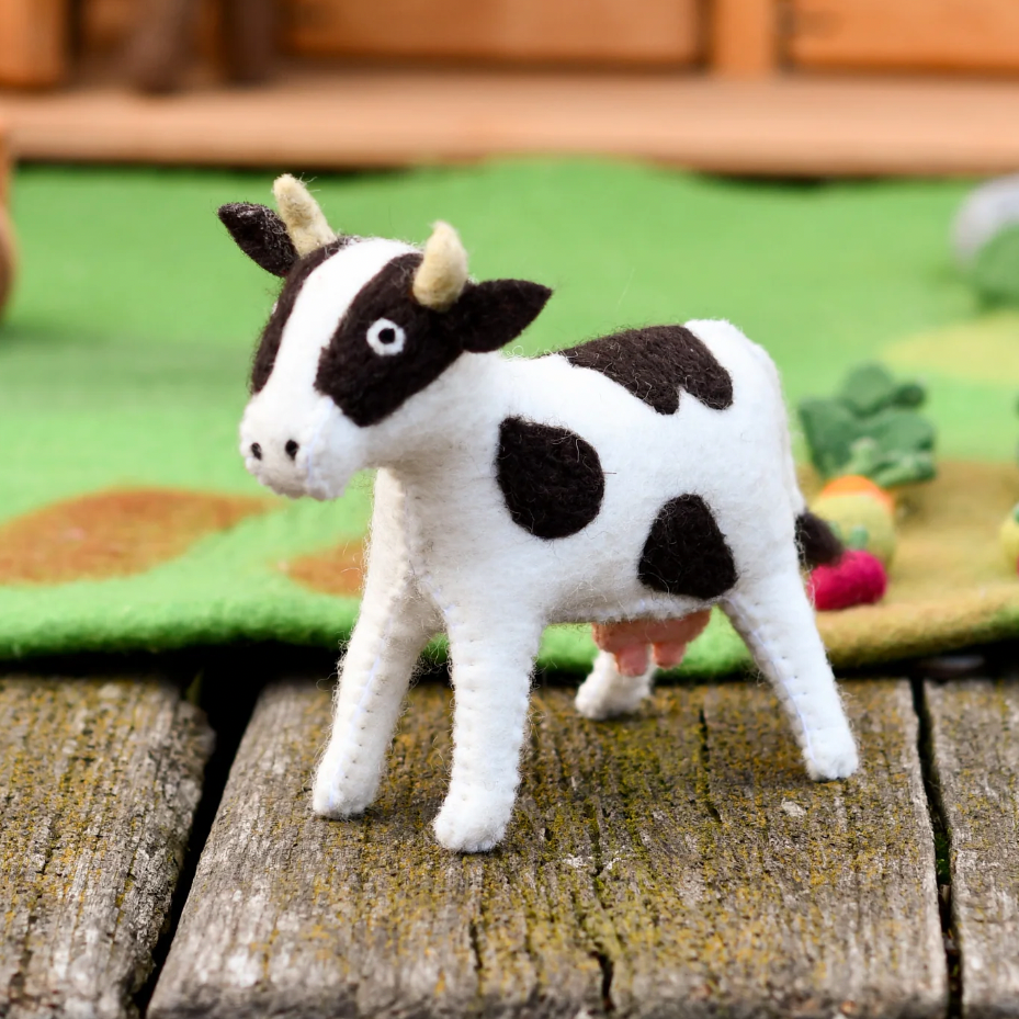 Felt Farm Animal Toy Set - 10 Pieces-Bandicute