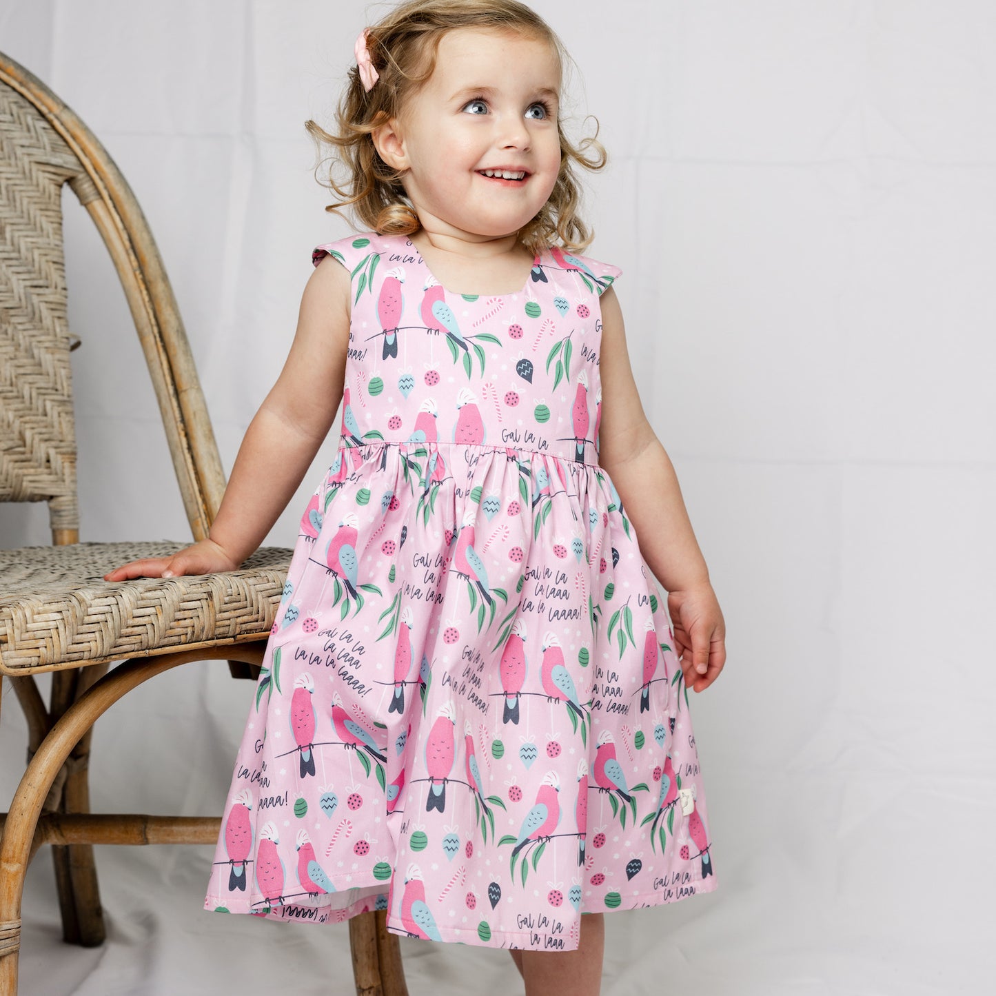 Girls Christmas Dress - Gal La La La Lah - EARLY DECEMBER DISPATCH-Bandicute