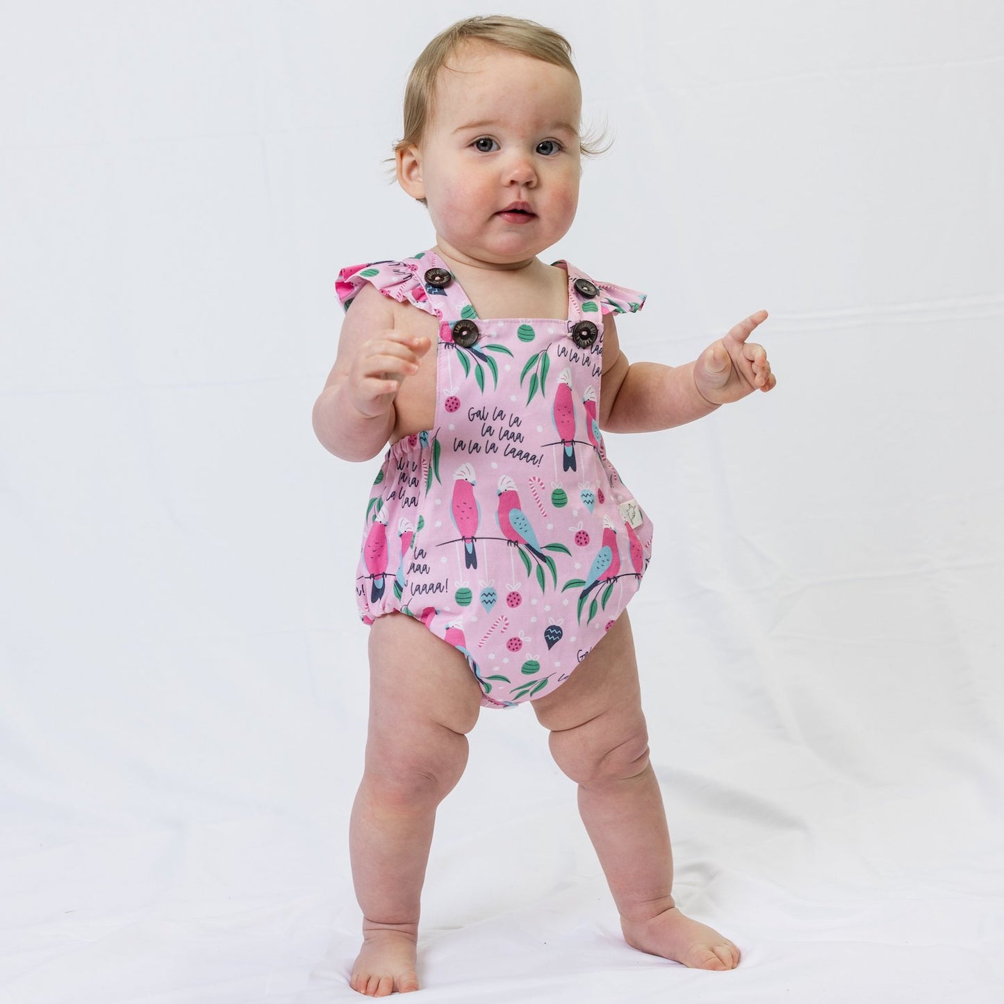 Christmas Baby Romper - Gal La La La Lah - EARLY DECEMBER DISPATCH-Bandicute