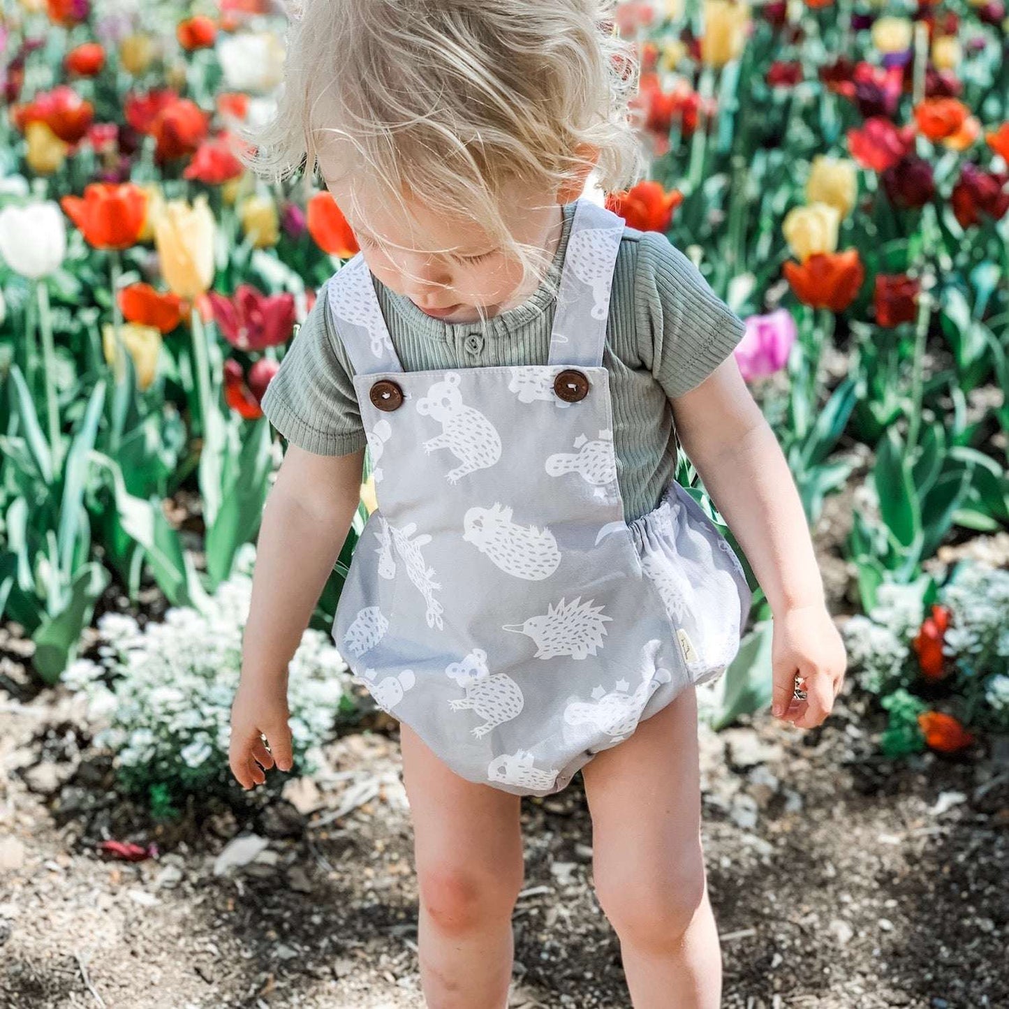Little Aussie Romper - Grey-Bandicute