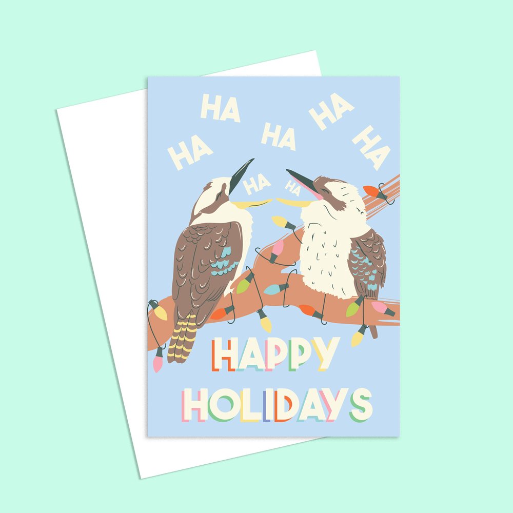 Greeting Card - Ha Ha Happy Holidays-Bandicute