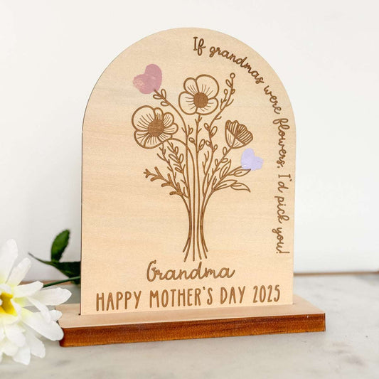 Mother's Day Finger Print Keepsake Plaque-Bandicute