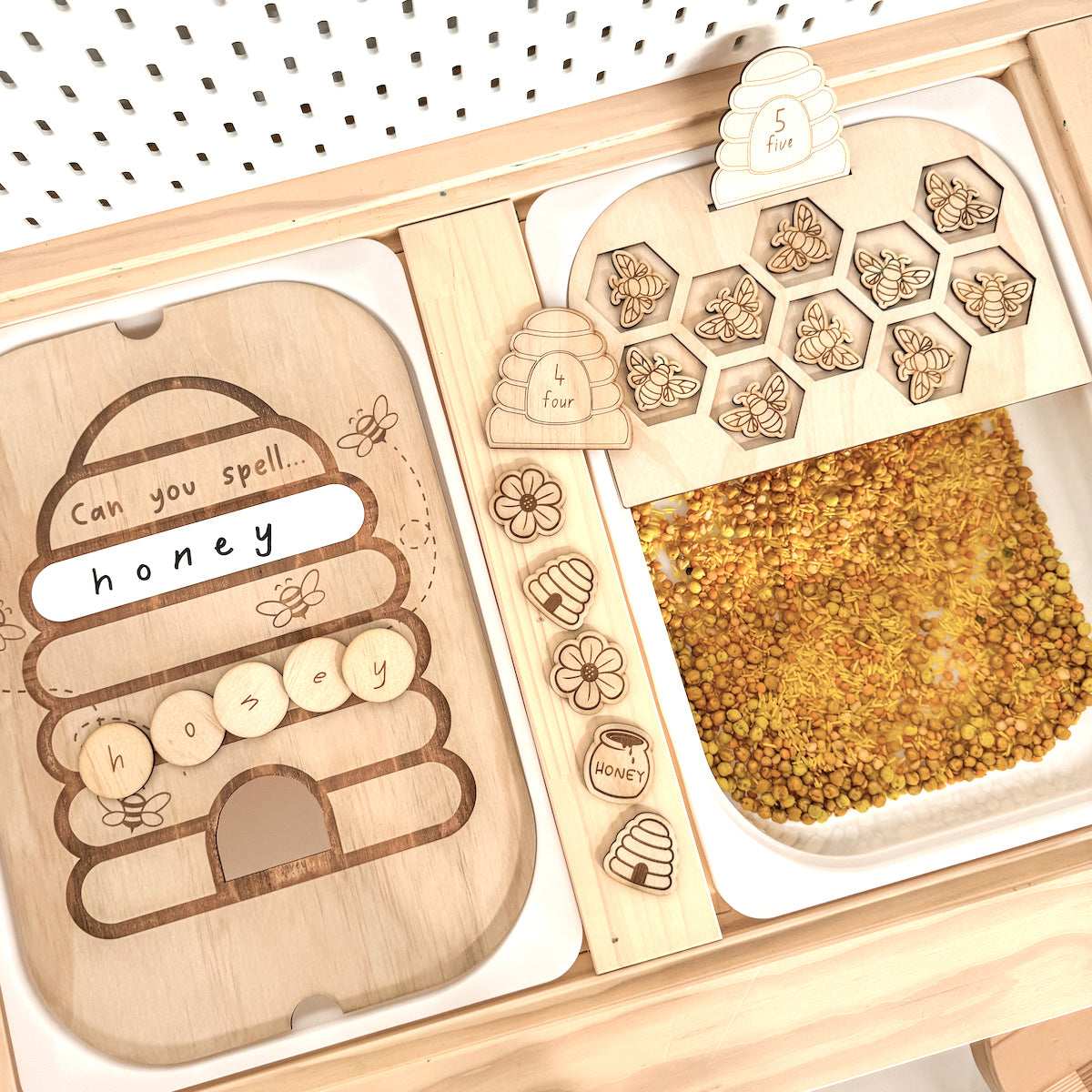 Bee Hive Spelling and Learning IKEA Flisat Insert-Bandicute