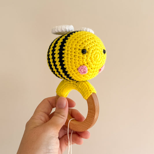 Bizzy the Bee Crocheted Rattle-Bandicute
