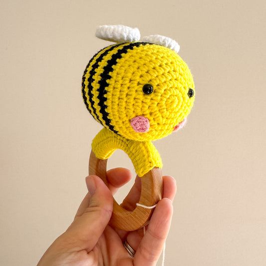 Bizzy the Bee Crocheted Rattle-Bandicute