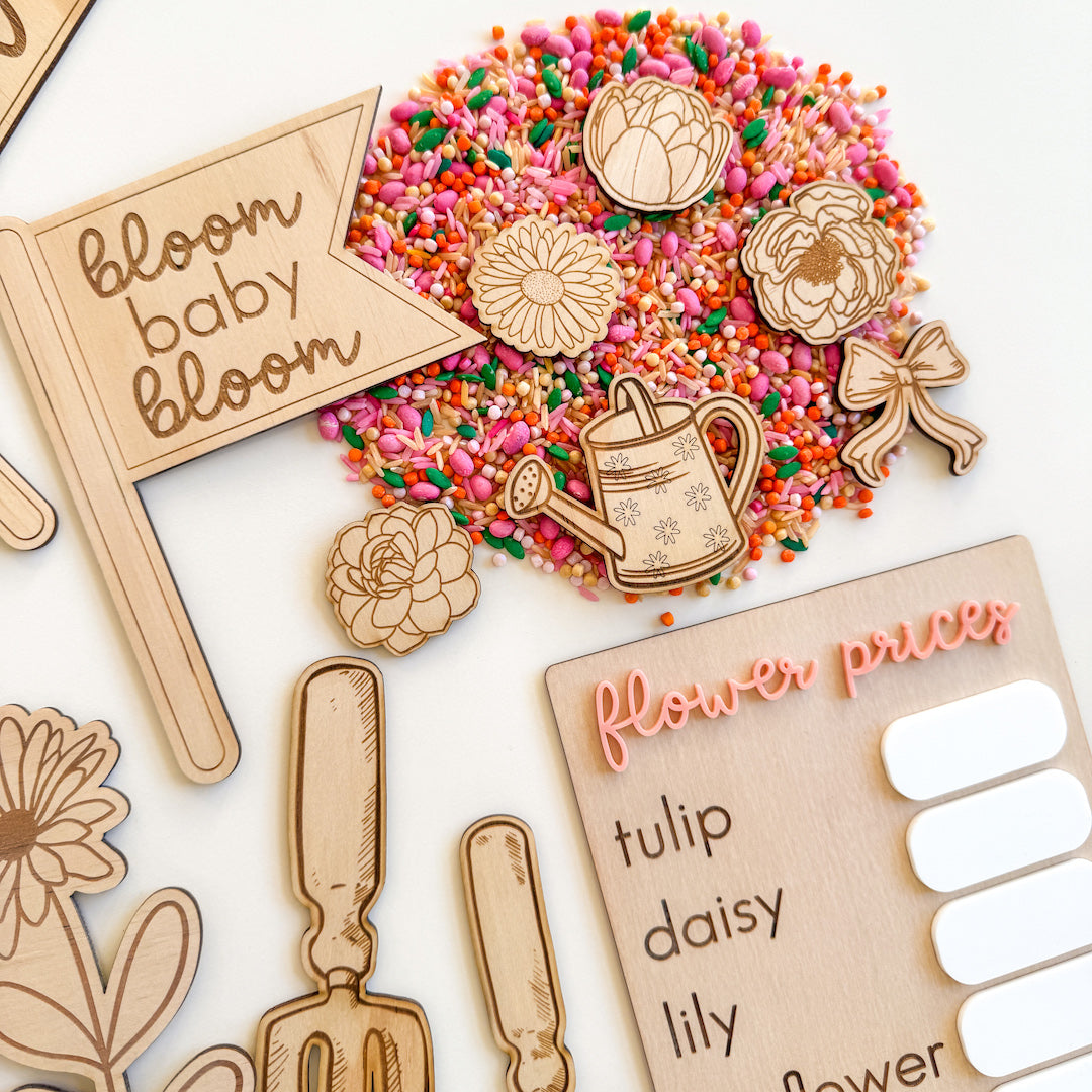 Flower Shop Sensory Play Loose Parts - Set of 12 Pieces-Bandicute