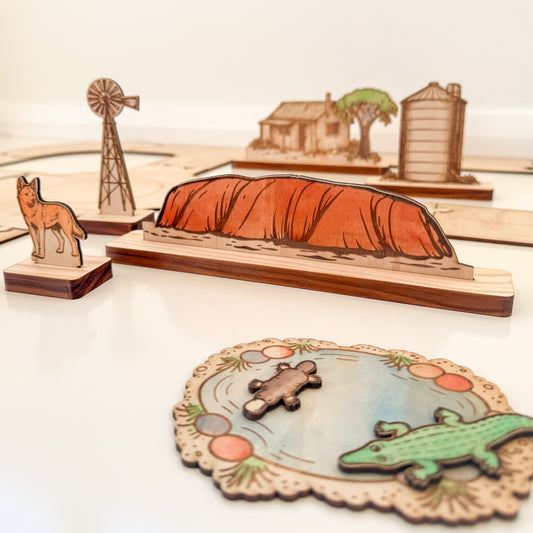 Australian Outback Car Track Accessories - 24 PIECE SET (Tracks not Included)-Bandicute