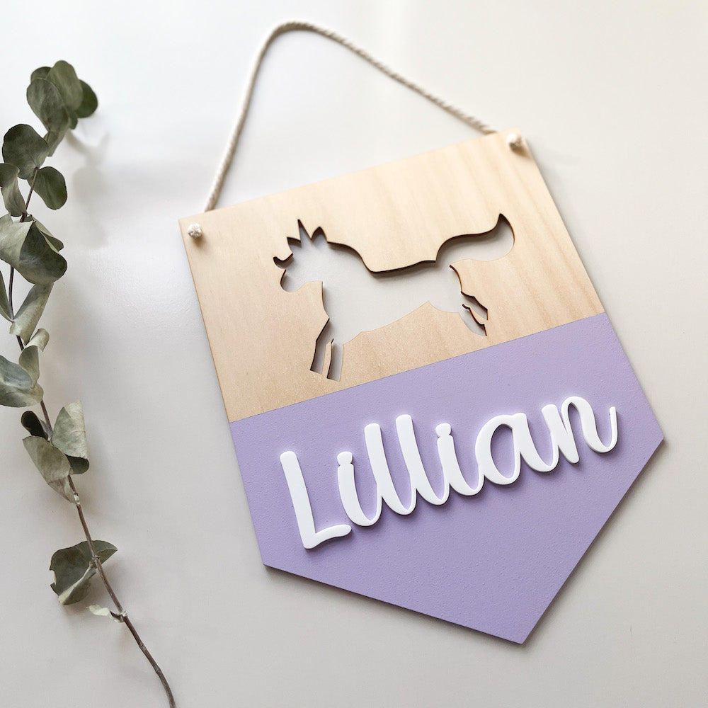 Personalised Name Plaque - Banner Style-Bandicute