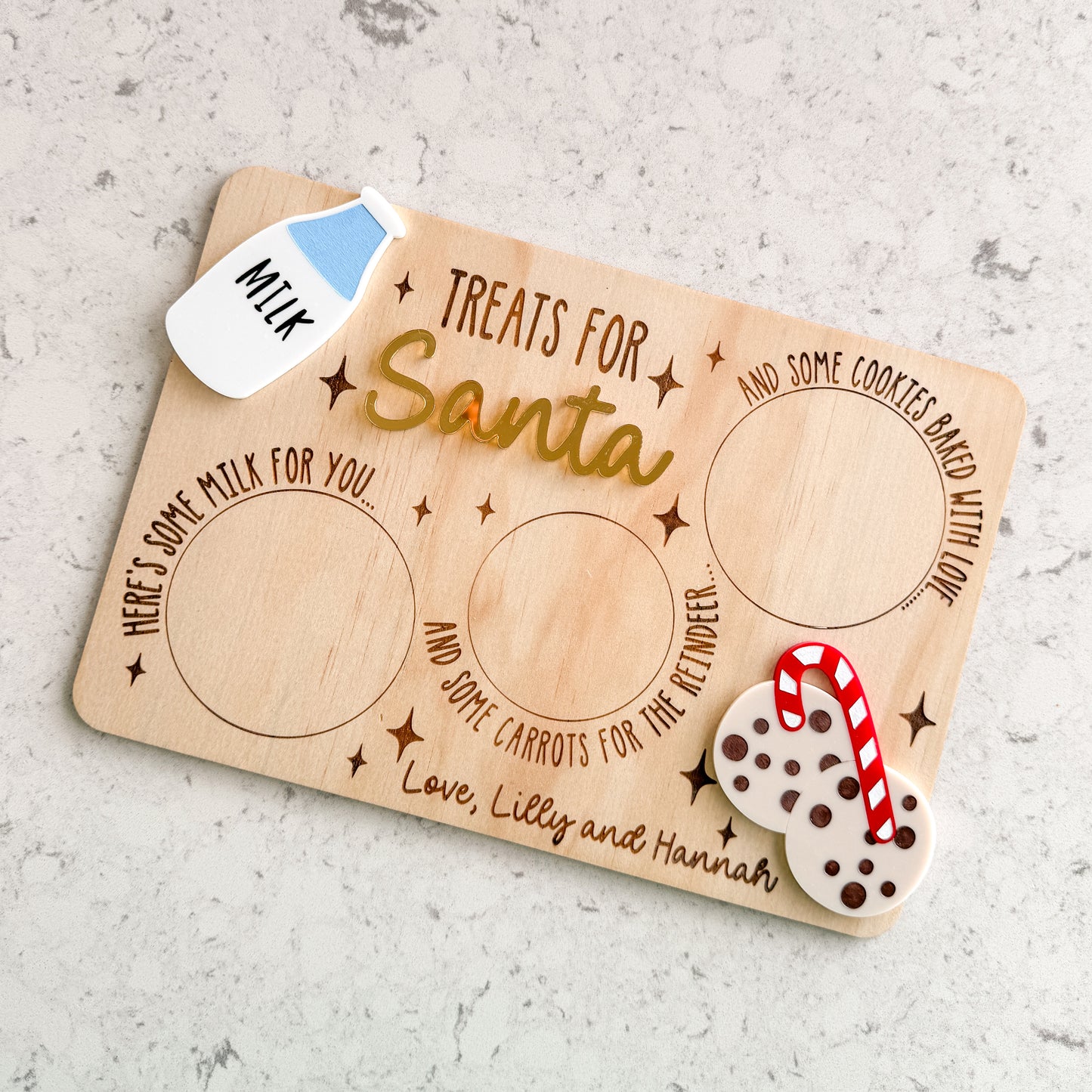 Milk and Cookies Santa Treat Tray-Bandicute