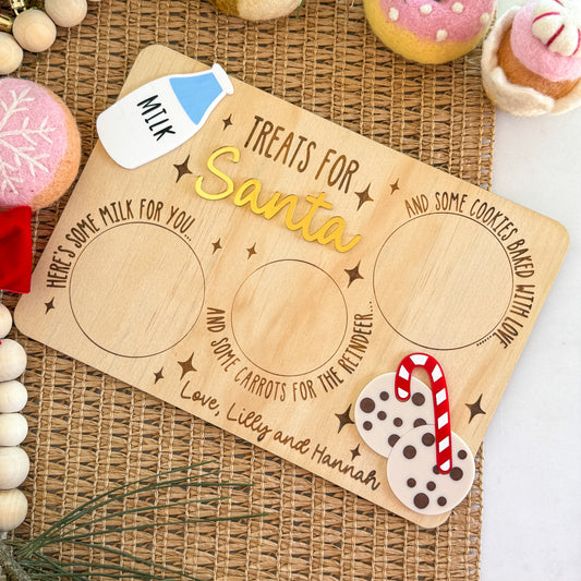 Milk and Cookies Santa Treat Tray-Bandicute