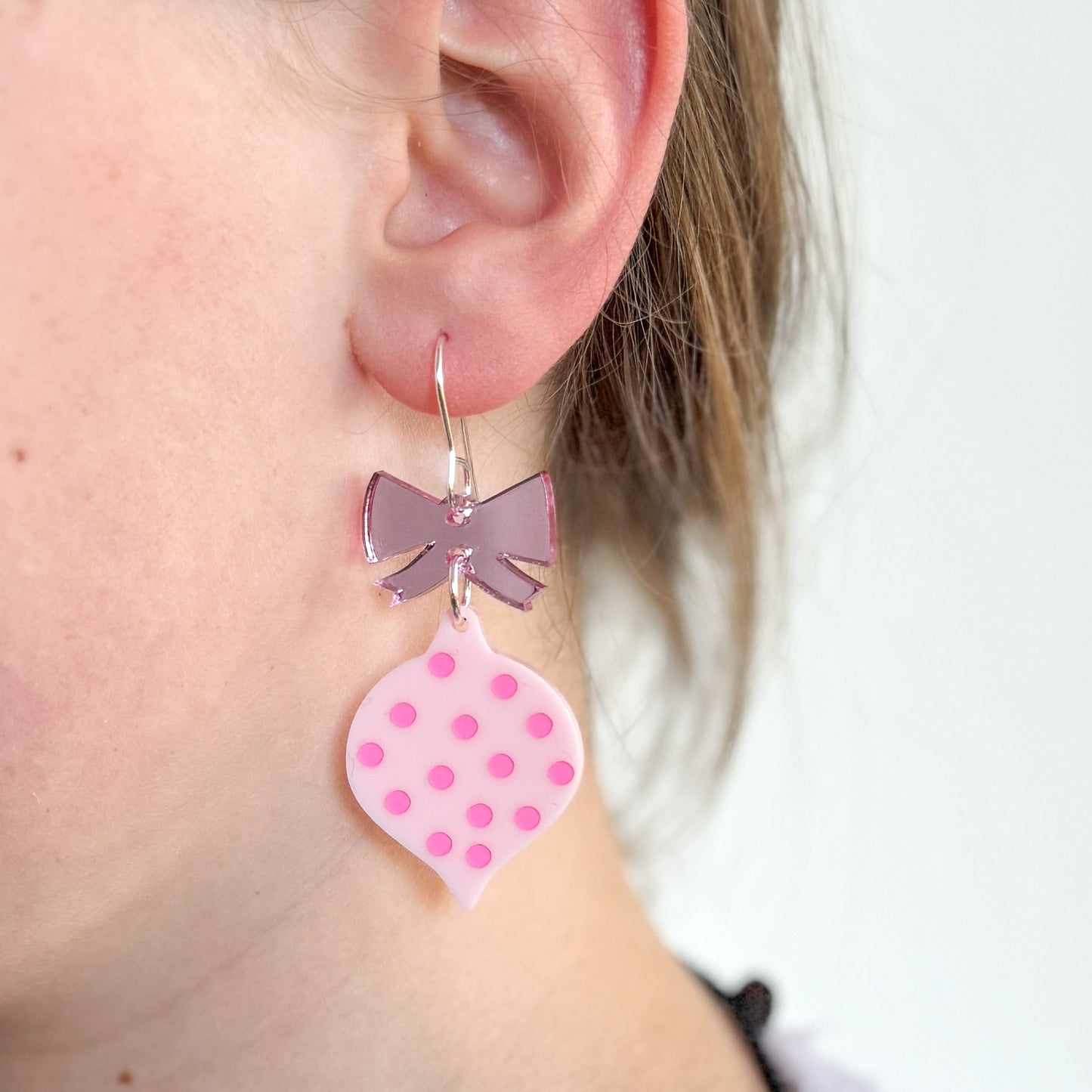 Spotty Bauble Earrings - Light Blue-Bandicute