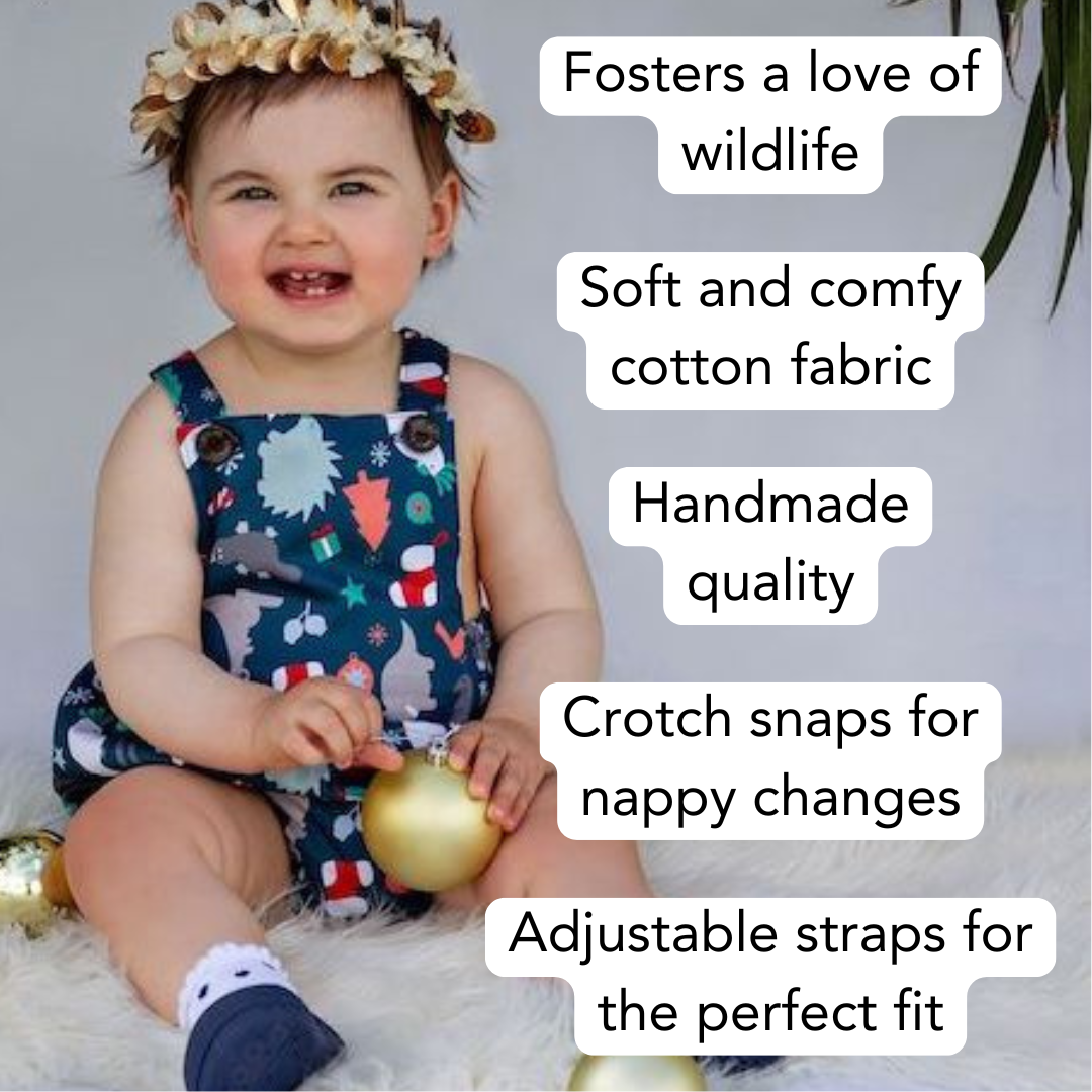PRE-ORDER - Christmas Baby Romper - Australian Animals-Bandicute