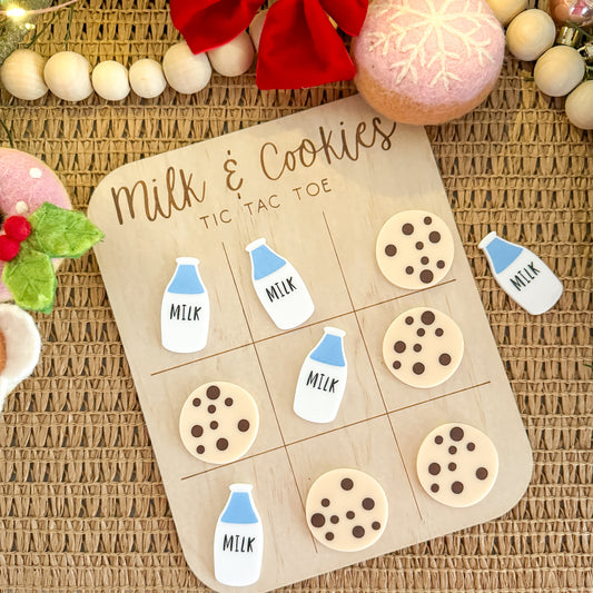 Christmas Tic-Tac-Toe - Milk and Cookies-Bandicute
