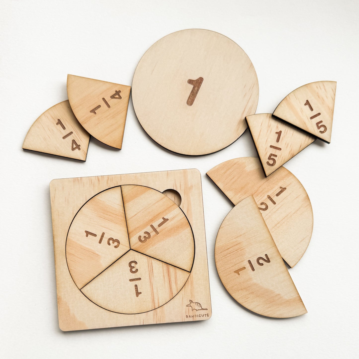 Montessori Fraction Circles-Bandicute