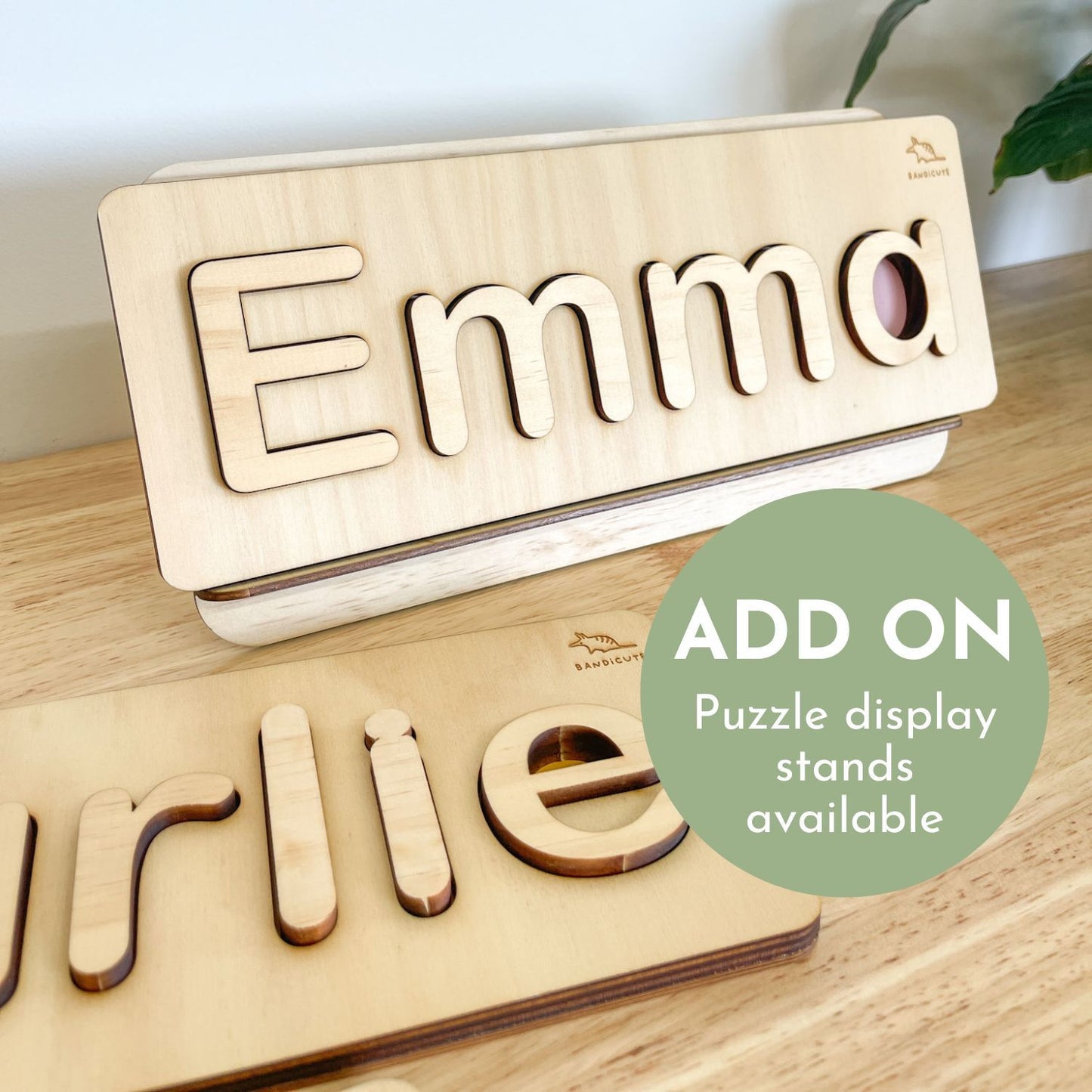 Wooden Name Puzzle Stand