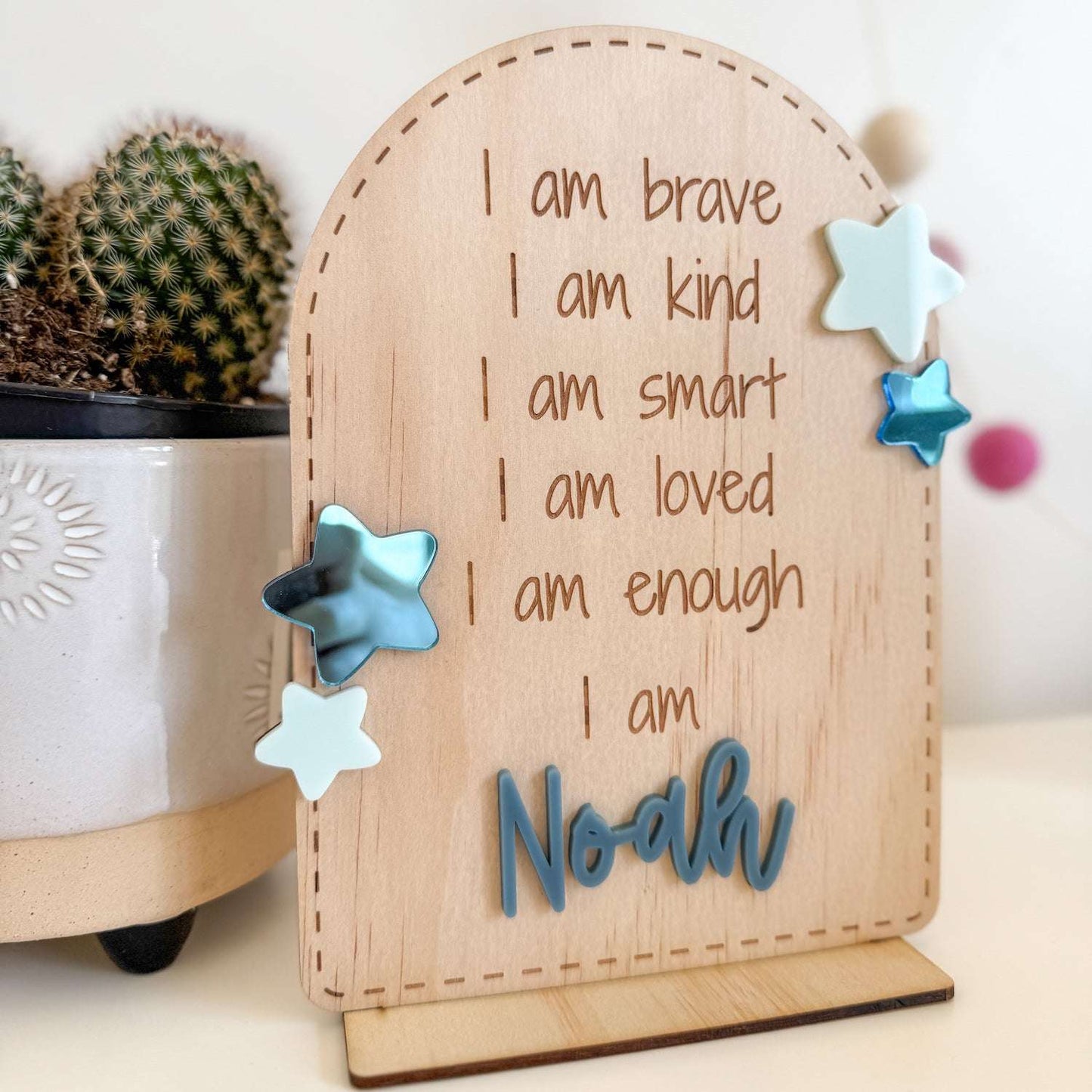 Personalised Affirmation Plaque - Stars-Bandicute