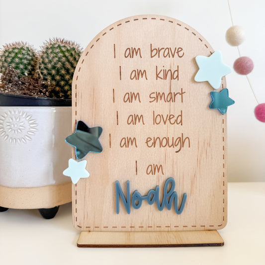 Personalised Affirmation Plaque - Stars-Bandicute