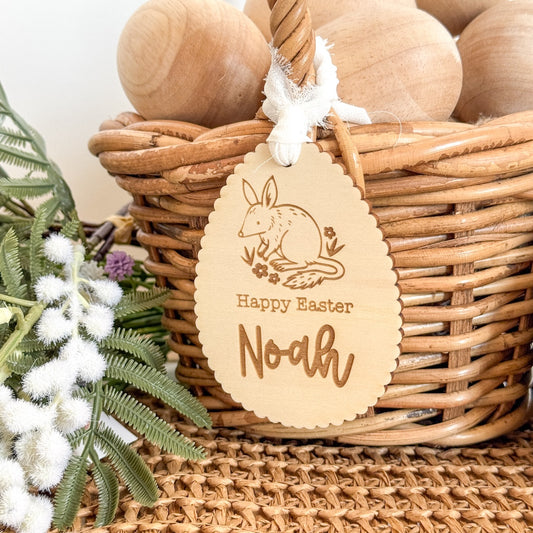 Personalised Easter Bilby Basket Tag-Bandicute