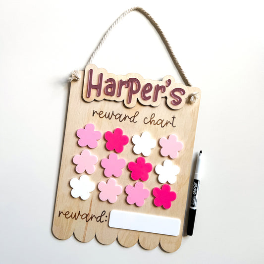 Personalised Reward Chart - Flowers-Bandicute