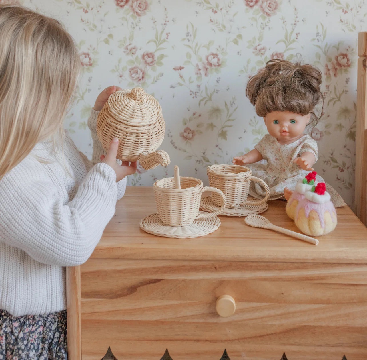 Rattan Tea Play Set-Bandicute