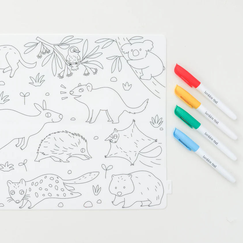 Reusable Scribble Mat - Australian Animals-Bandicute