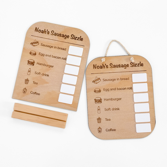 Wooden Sausage Sizzle Play Food Set-Bandicute