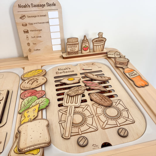 IKEA Flisat/Trofast Insert - Personalised Sausage Sizzle Play Set-Bandicute