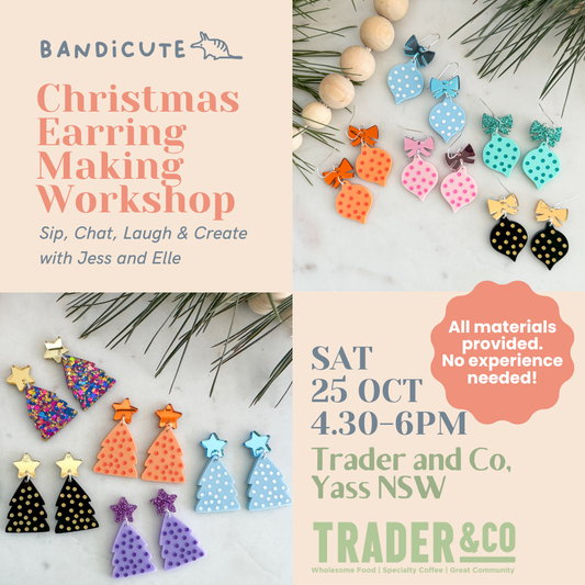Make Your Own Christmas Earrings Workshop-Bandicute