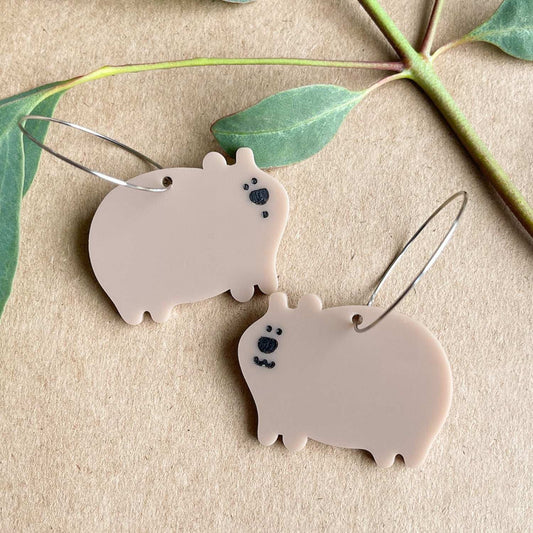 Wombat Hoop Earrings-Bandicute