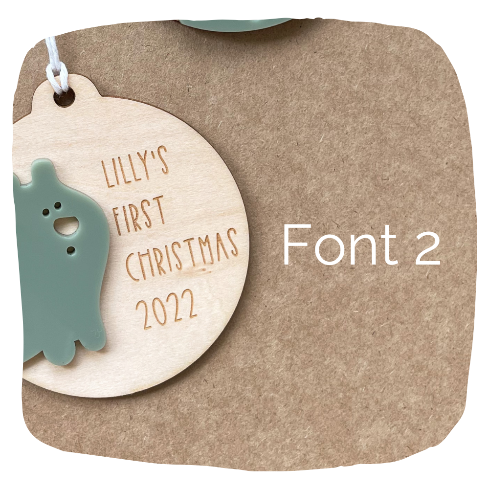 Personalised Christmas Ornaments - More Colours Available-Bandicute