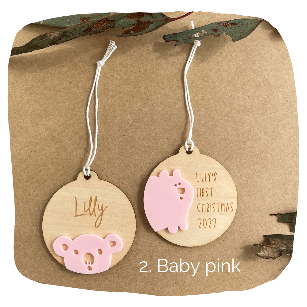 Personalised Christmas Ornaments - Koala and Wombat-Bandicute