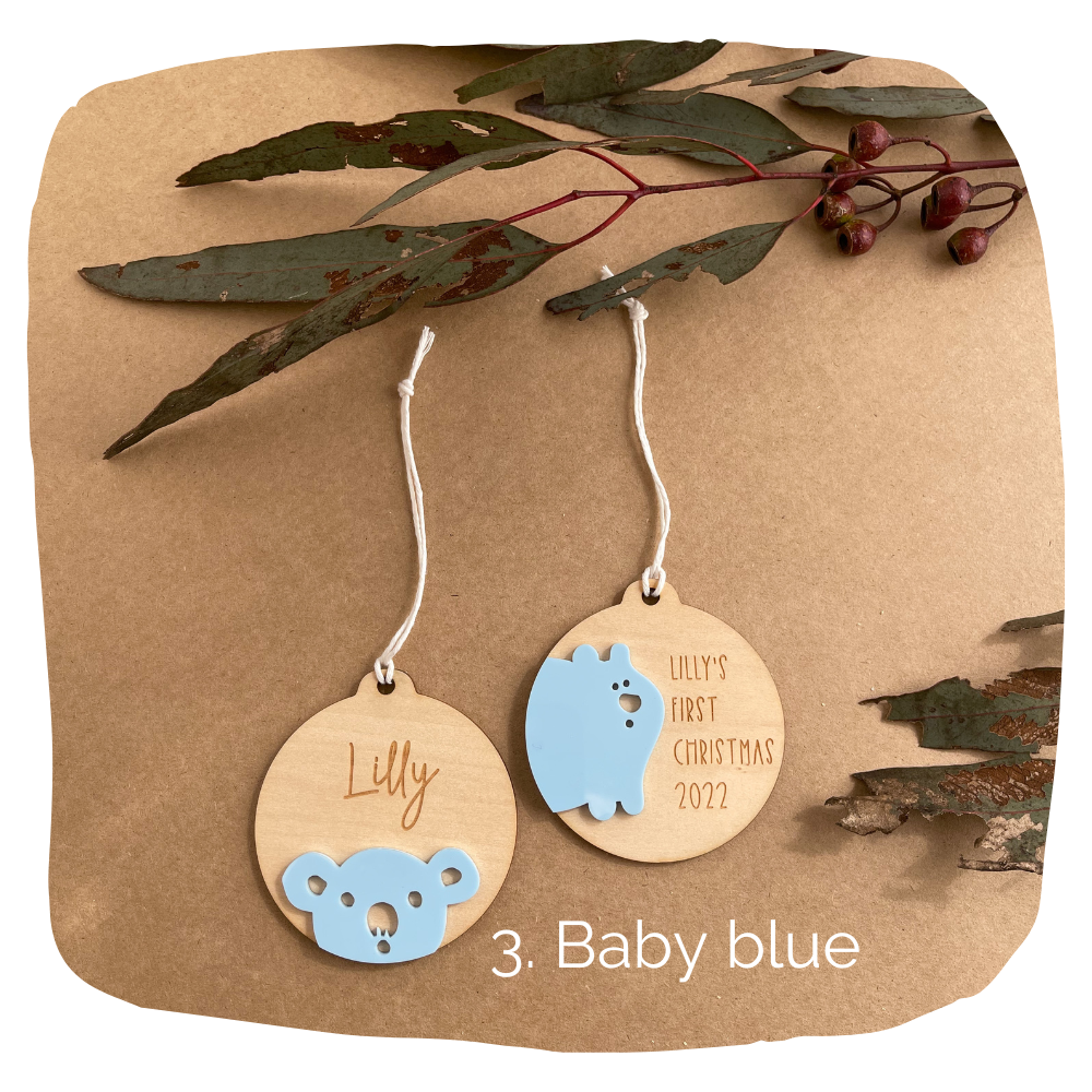 Personalised Christmas Ornaments - Koala and Wombat-Bandicute