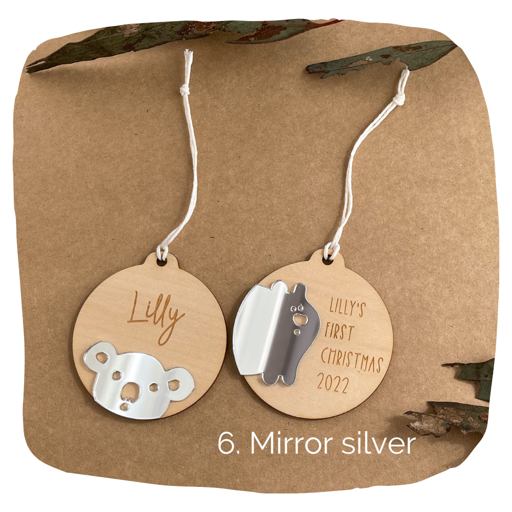 Personalised Christmas Ornaments - Koala and Wombat-Bandicute