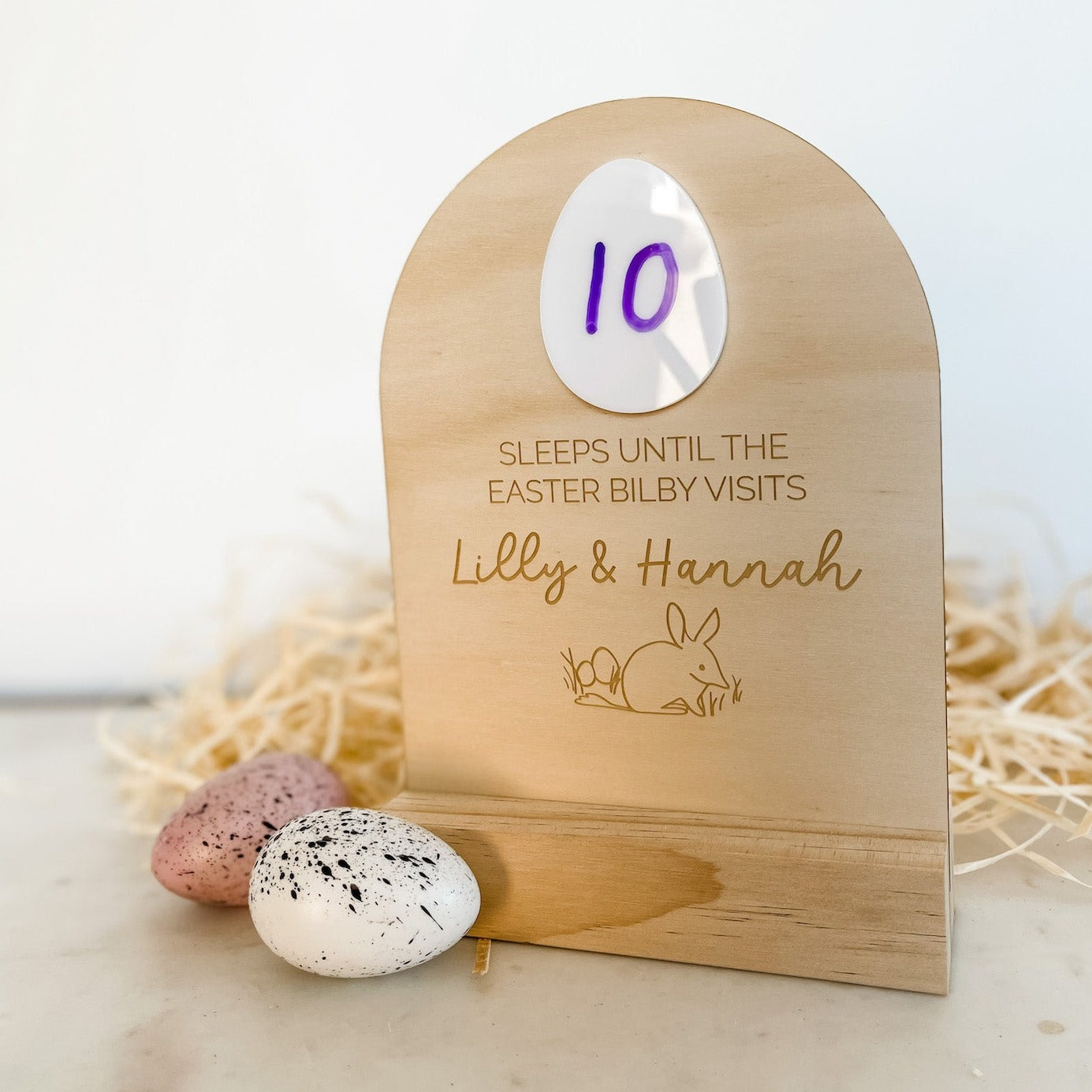 Easter Bilby Countdown Plaque-Bandicute