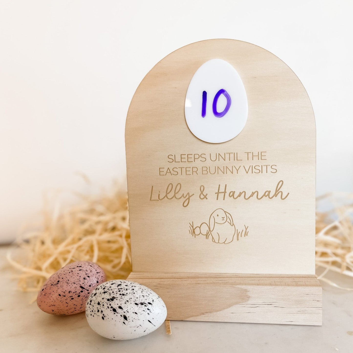 Easter Bunny Countdown Plaque-Bandicute