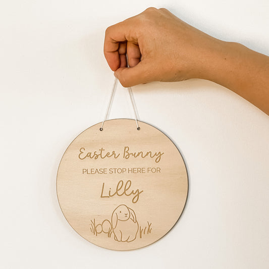 Personalised Please Stop Here Easter Plaque-Bandicute