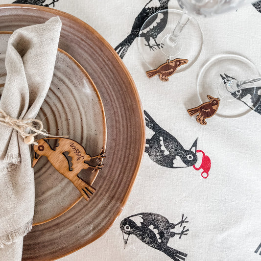 Christmas Magpie Table Runner-Bandicute